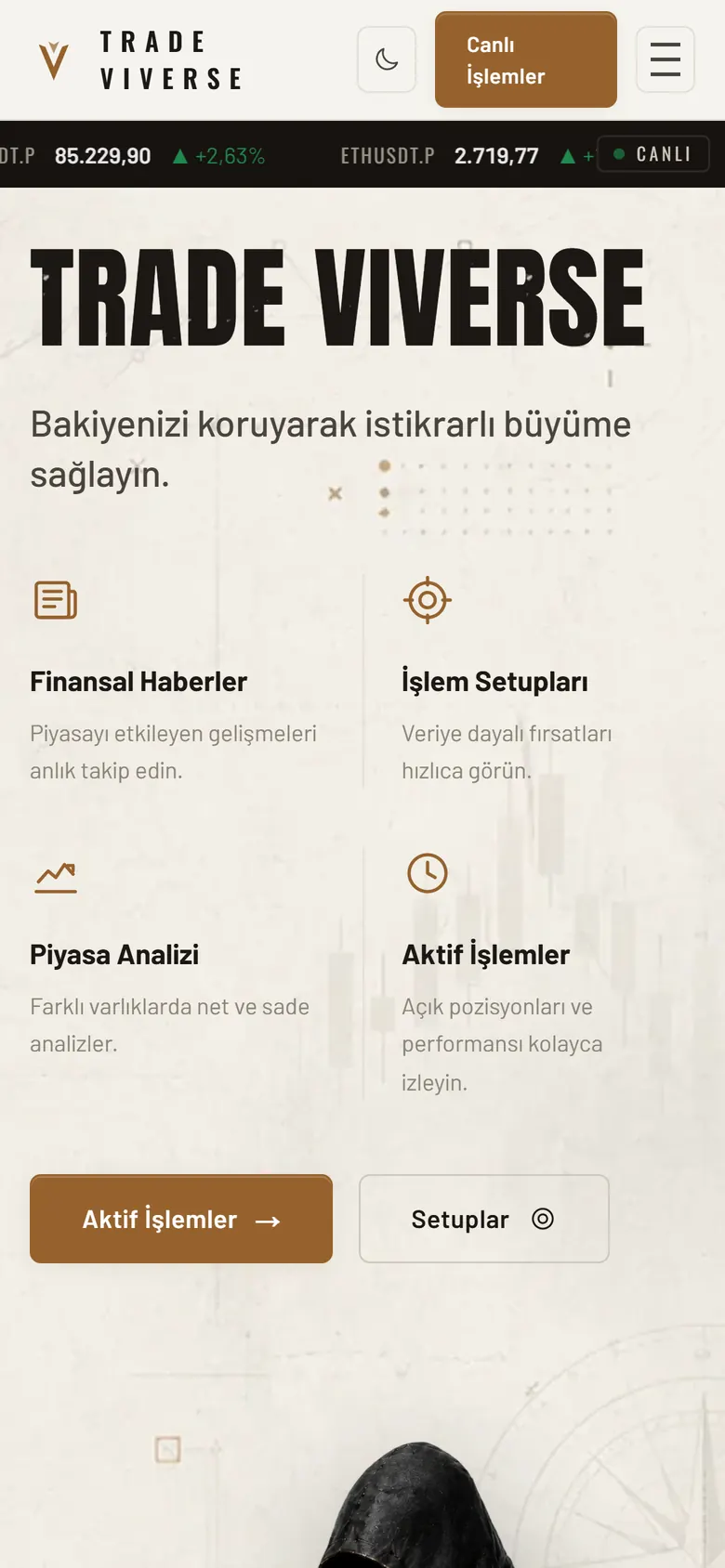 tradeviverse.com mobil görünüm