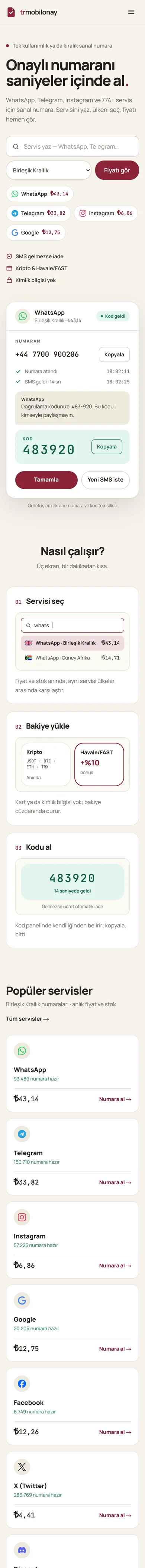 TR Mobil Onay mobil görünüm